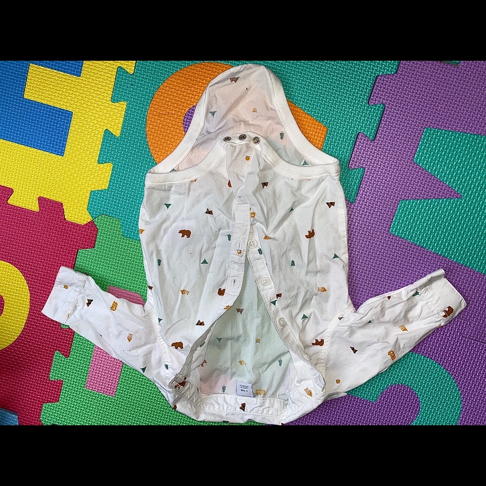 Onesie button up shirt
